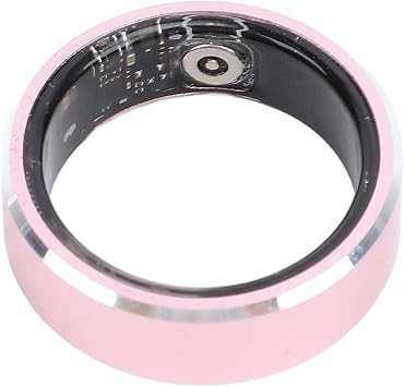 Smart Ring, with Charging Case, BT 5.1 Pedometer Smart Ring, IP68 Water, Lightweight Smart Sleep Tracker Ring for Daily Use, Roseate Size 9 Inner Diameter 18mm /