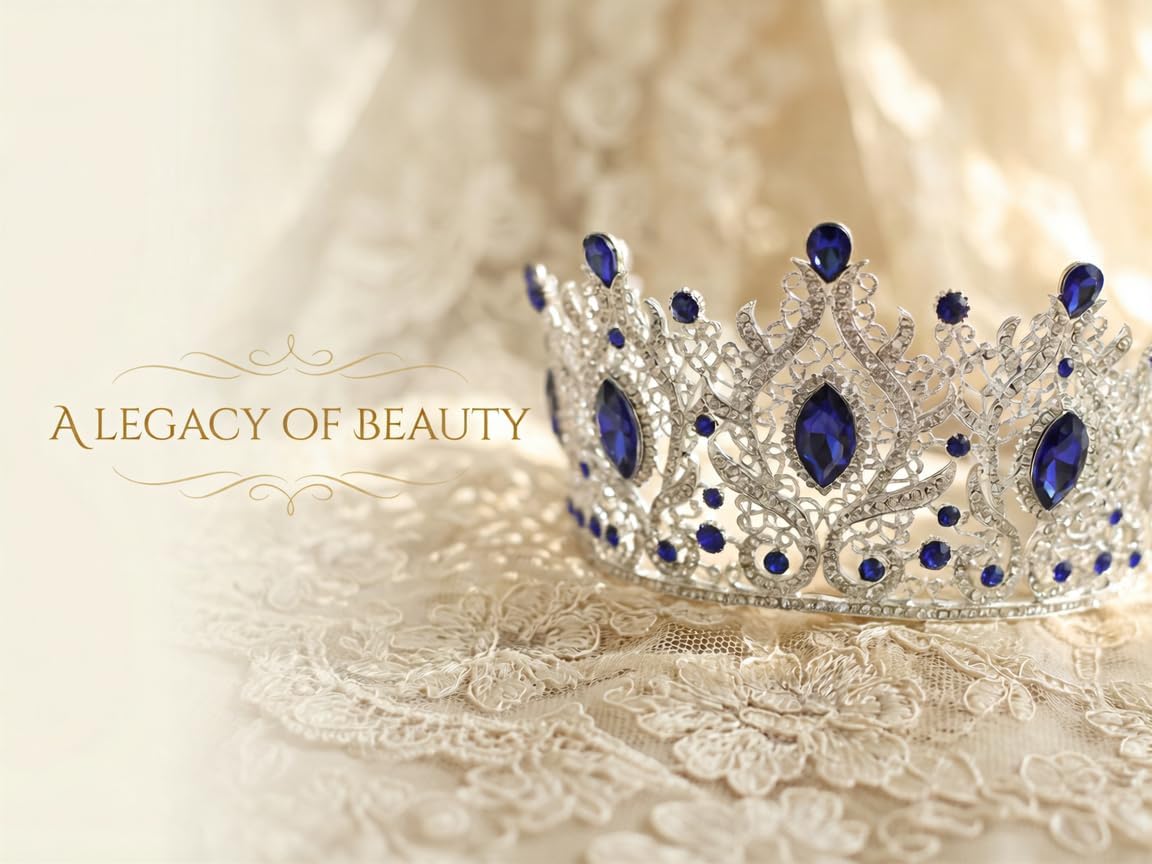 Tall Baroque Crowns for Women Large Rhinestone Bridal Crown and Tiara for Wedding Prom Quince Pageant Party Hair Accessories with Gemstones