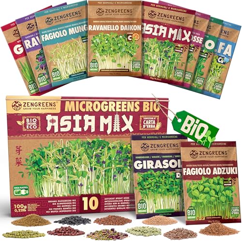 ZenGreens® - Semi di germogli bio set asia-mix - 10