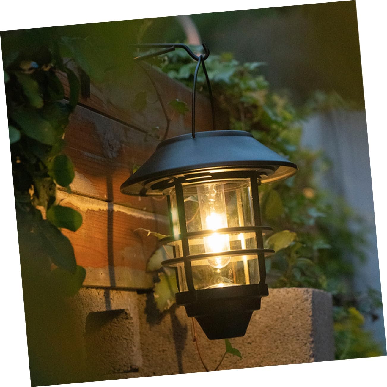 Solar Outdoor Hanging Lantern Wall Light Solar Wall Light for Garden Porch Decor Retro Style for Outdoor Activities