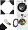 Universal Stacking Kit for Washer and Dryer with 4 hooks, Adjustable Stacking Shelf Kit Fit for 45-70cm Washing Machine and Tumble Dryers with Ratchet Ropes and Anti Vibration Feet
