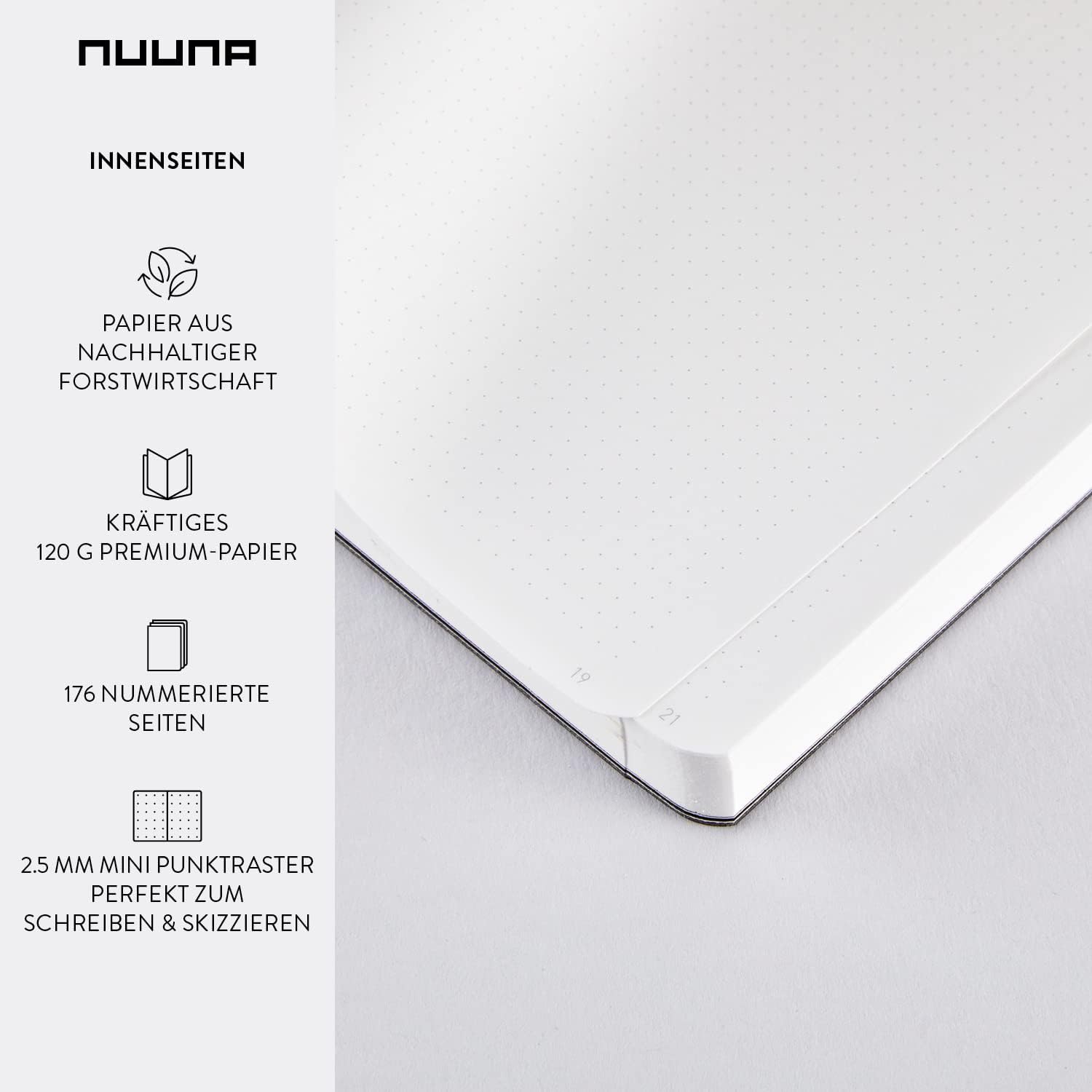 Nuuna Notebook A6, black, 108 x 150 mm - Image 5