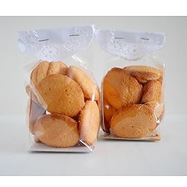Gusseted Cellophane Bags,Flat Bottom Cellophane Smore Bags with Paper Insert 50Pcs 3x2x8 Inches (Mini Size)