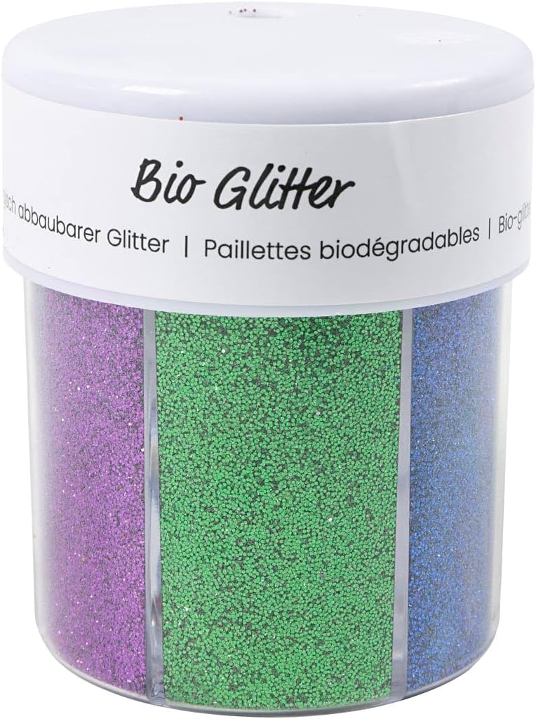 Creativ Company Glitter Craft Set Organic Glitter 6 Colours 28 ml