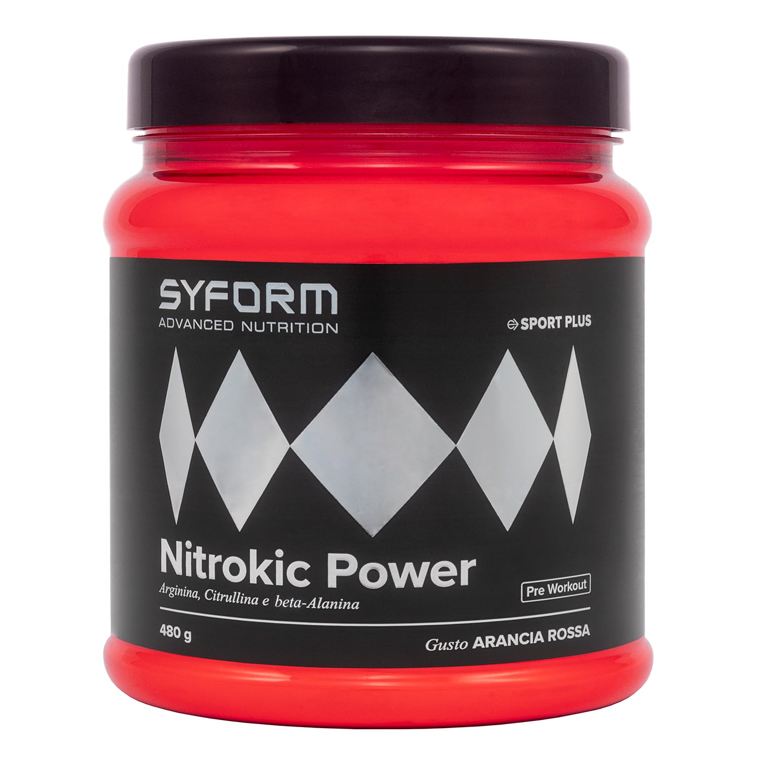 SYFORM NITROKIC POWER INTEGRATORE DI AMINOACIDI 480 Gr. Arginina + Citrullina + beta-Alanina Integratore a base di amminoacidi per sport, allenamento palestra fitness, Senza Glutine, Senza Lattosio