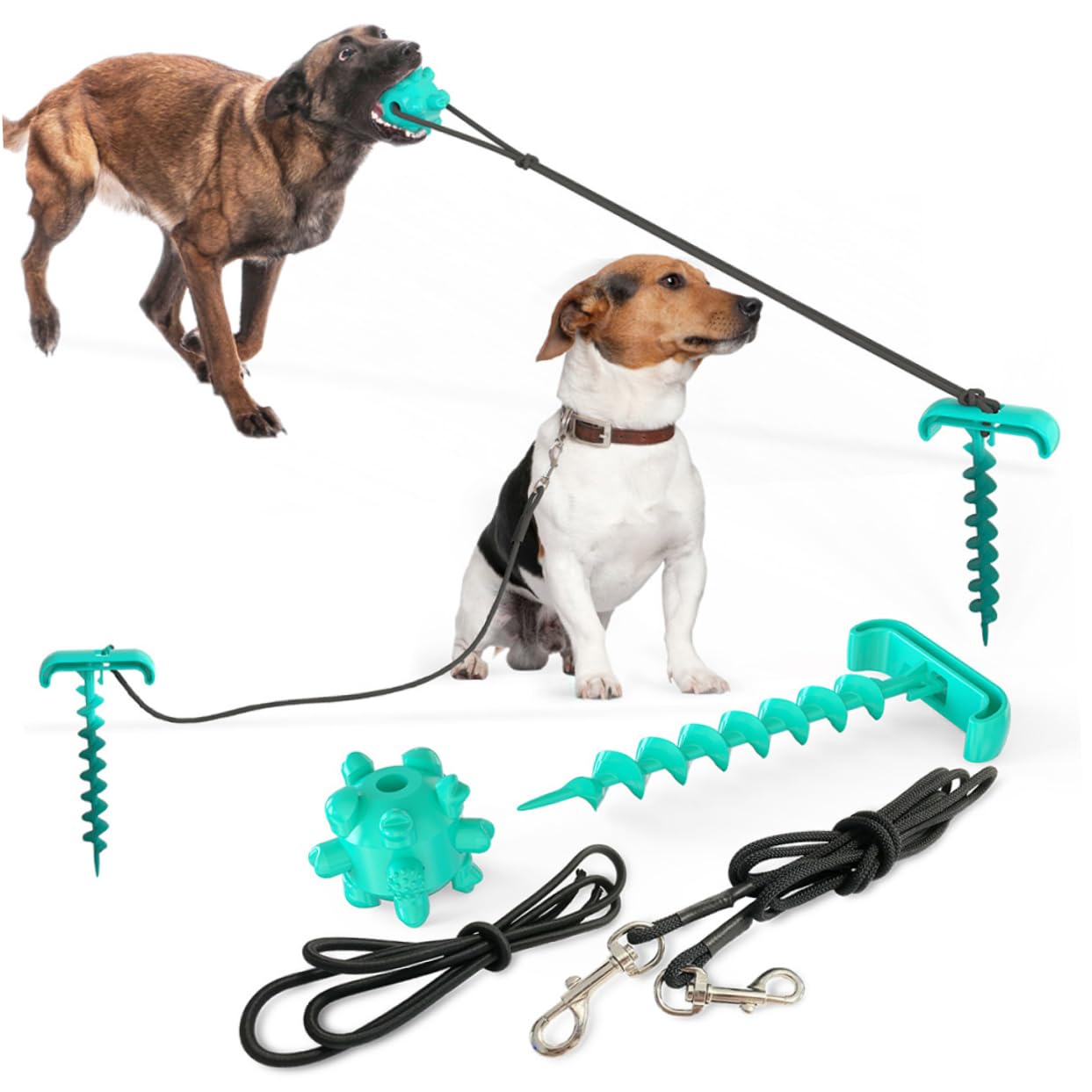 Housoutil Colocar Perros Playa Estaca De Tierra Resistente Perro Atar Anclas Estaca para Perros Grandes Ancla De Tornillo Estaca para Atar Perros Perro Atar Estaca Nylon Juego Deportes