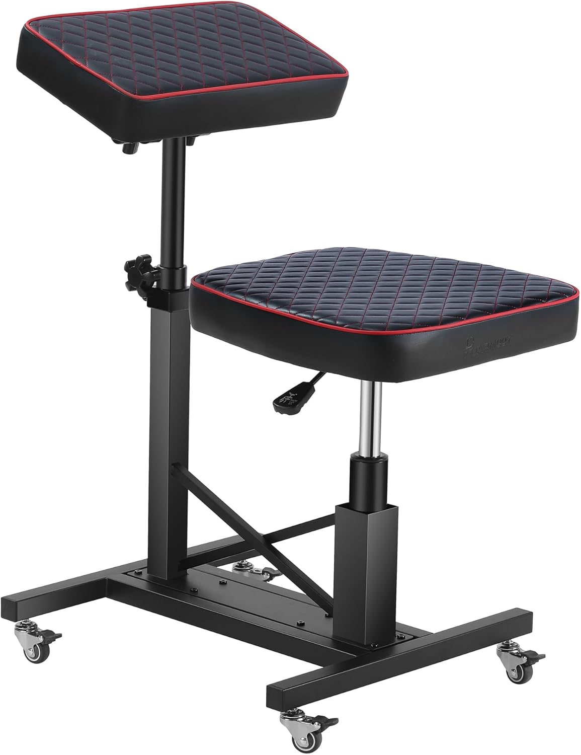 Poarmeey Tattoo Chair for Client with Arm Rest Tattoo Artist Chair Combo Armrest Stand On Wheels Adjustable Height by Hydraulic Device