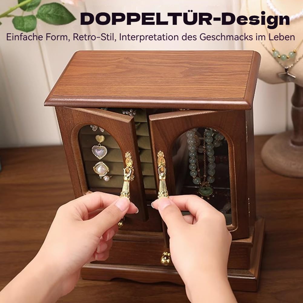 Lot De 8 Boîtes De Rangement En Bois Pour Armoire De Salle De Bain - Organisateur Cosmétique - Rangement En Bois