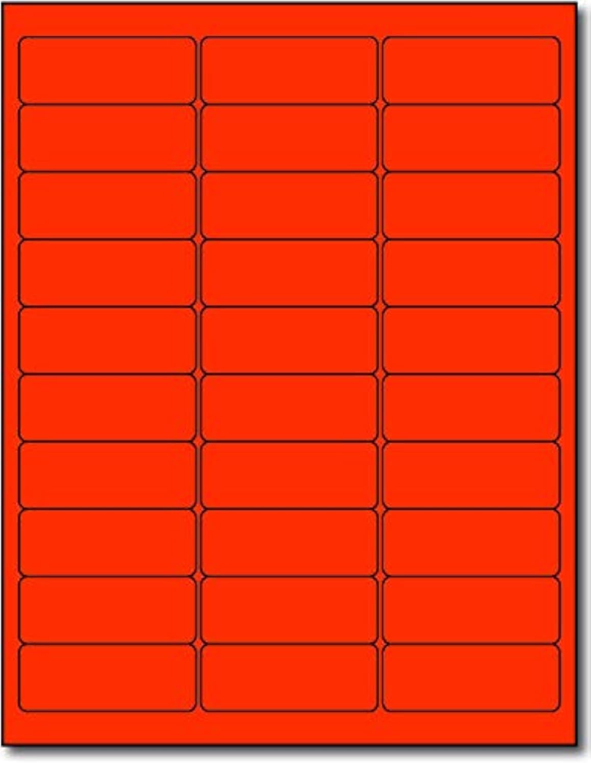 Fluorescent Green Address Labels 1" x 2-5/8" -3000 Neon Colored Mailing Labels, High Visibility Shipping Color Coding Labels, Printable Stickers for Inkjet/Laser Printers Permanent Adhesive 30up Label