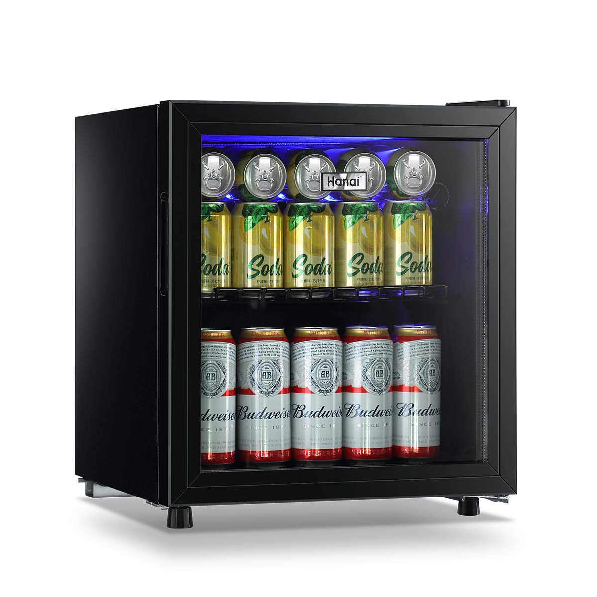 Buy WANAI Beverage Refrigerator Mini Fridge Cooler Clear Glass Door 3.5