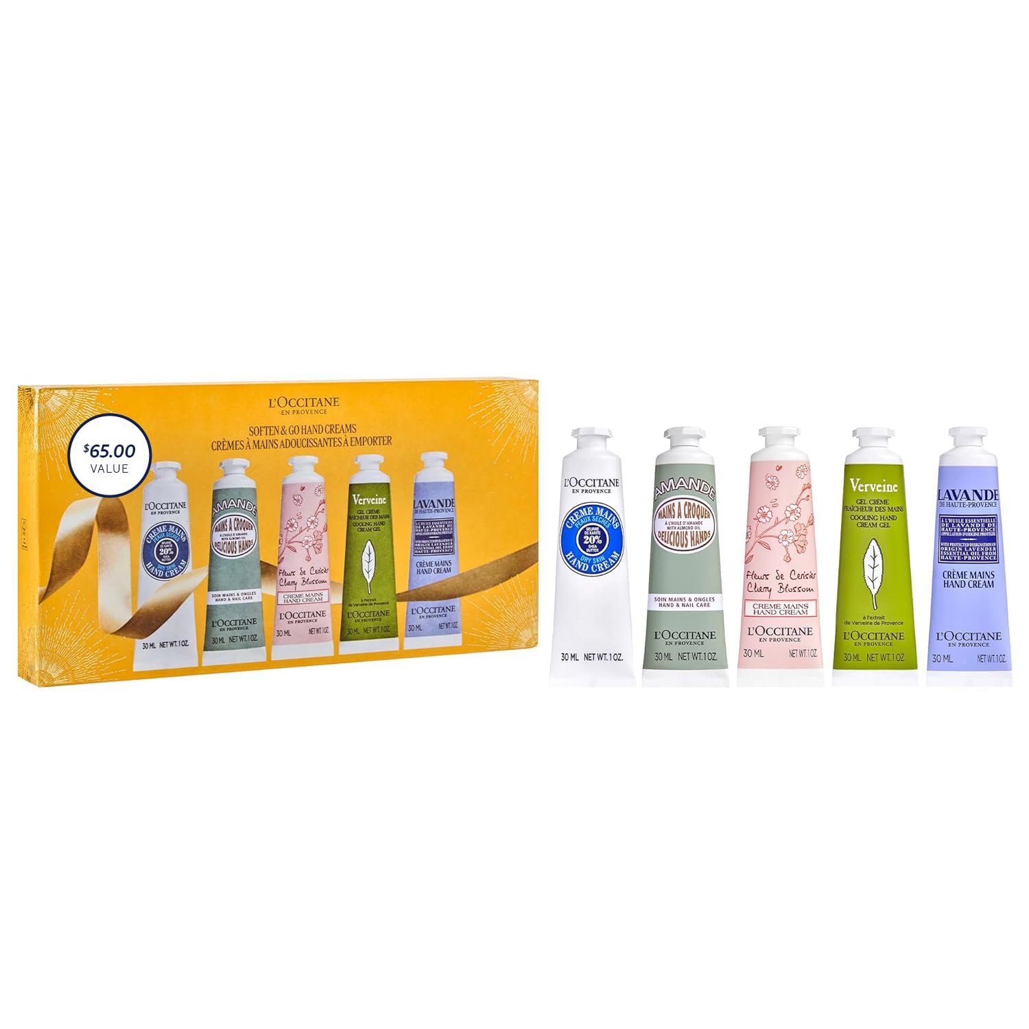 5-Piece Classic Hand Cream Set: Gift the Best Moisturizing Hand Creams Including Almond, Shea Butter, Lavender, Verbena and Cherry Blossom