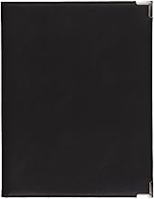 Samsill Classic Collection Business Portfolio - Executive Padfolio for Resume & Document Organizer - 8.5 by 11-Inch Legal Pad, Faux Leather with Brass Corners (Black)