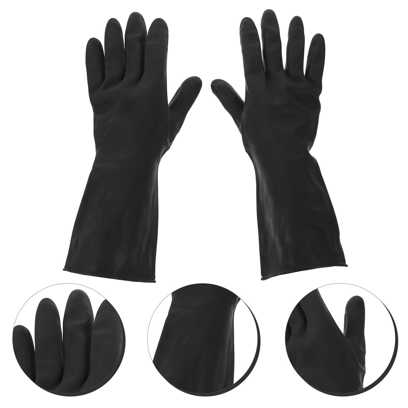 Guanto di Gomma 4 Paia di Guanti in Gomma Antiscivolo for Uso Domestico, riutilizzabili, for la Pulizia della Cucina for Lavare i Piatti