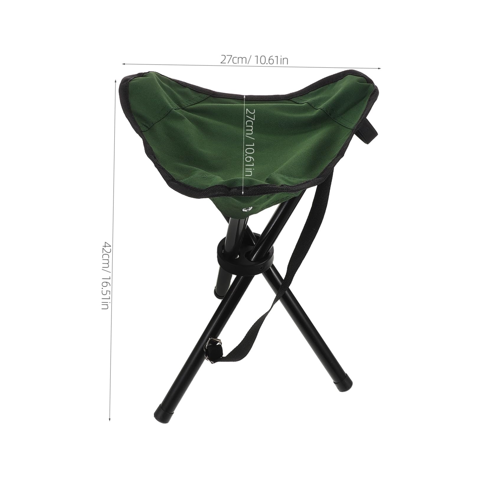 POPETPOP Compact Folding Fishing Stool Heavy Duty Portable Chair for Camping Hiking Gardening Beach UV Water Resistant Collapsible Design for Easy Storage