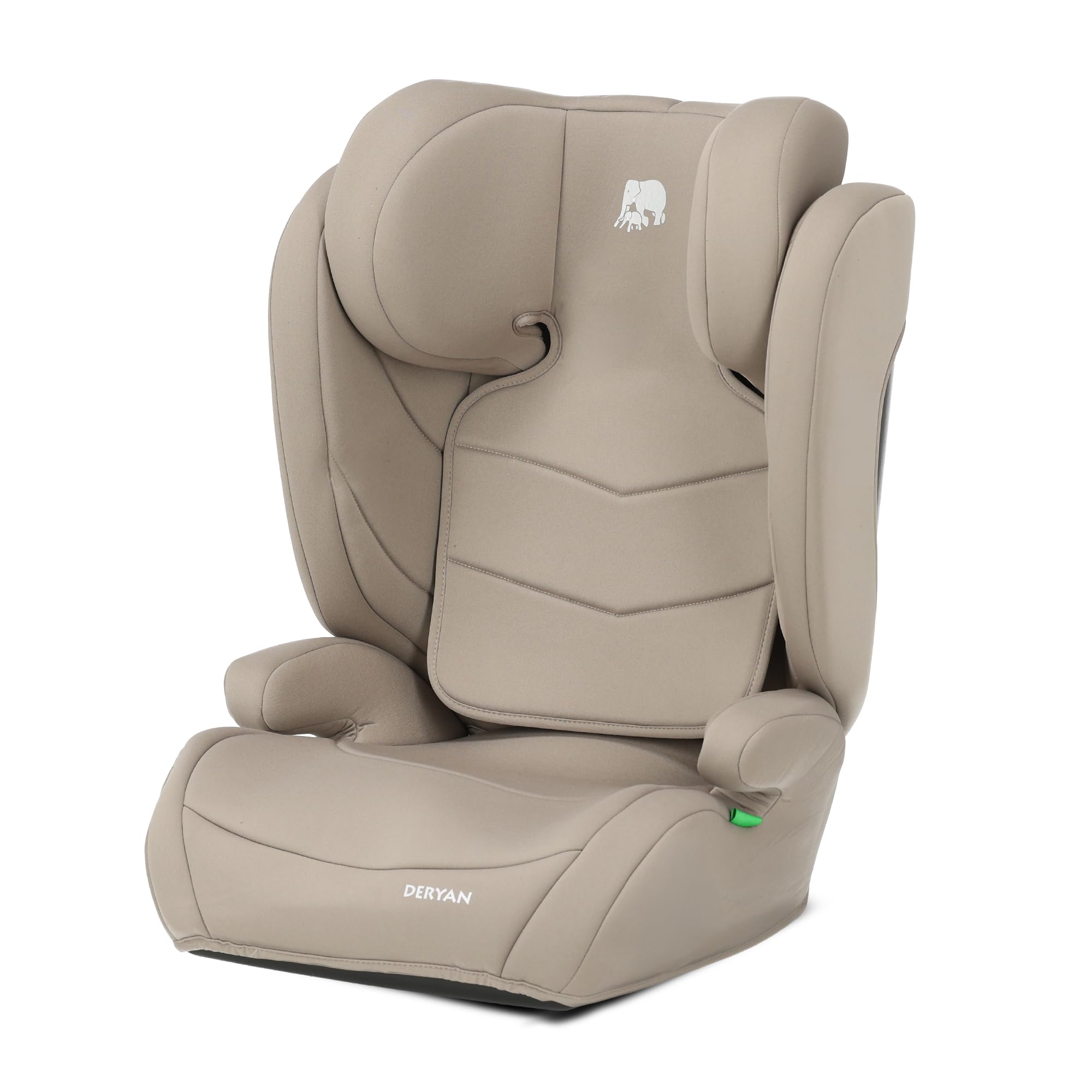 Deryan Rehausseur Voiture Enfant, de 100 à 150 cm (Environ 3,5 à 12 ans 0-36 Kg), Siège Auto groupe 1 2 3, ECE R129, léger, Siège auto bébé, FWF, Nougat