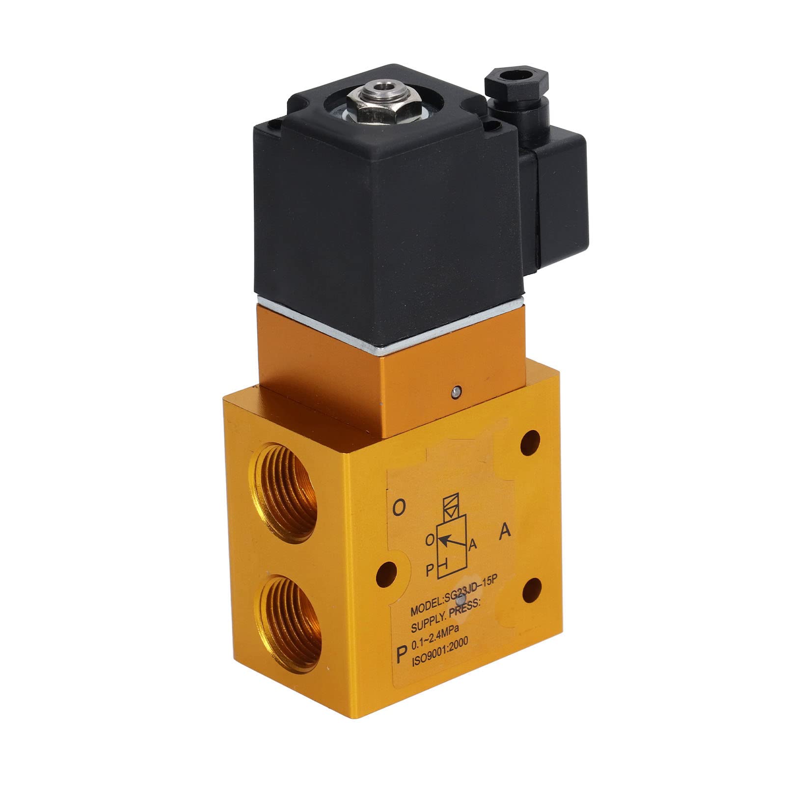 Válvula solenoide de latón G1/2 de 3 vías y 2 posiciones para sopladoras