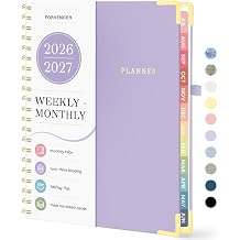 Forvencer Academic Planner 2026-2027, July 2026-June 2027 Weekly & Monthly Hardcover Calendar Planner, 8.5" X 11", Daily Agenda Book, School Office Notebook College Teacher Organizer A4, Purple