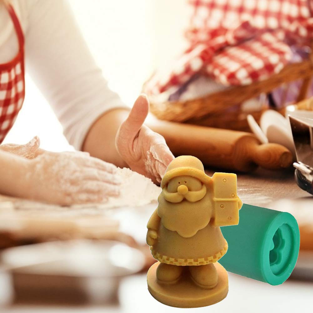2 Pièces Moules Silicone Noël 3D Gnome - Moules Bougie Père Noël Pour Savon Et Chocolat
