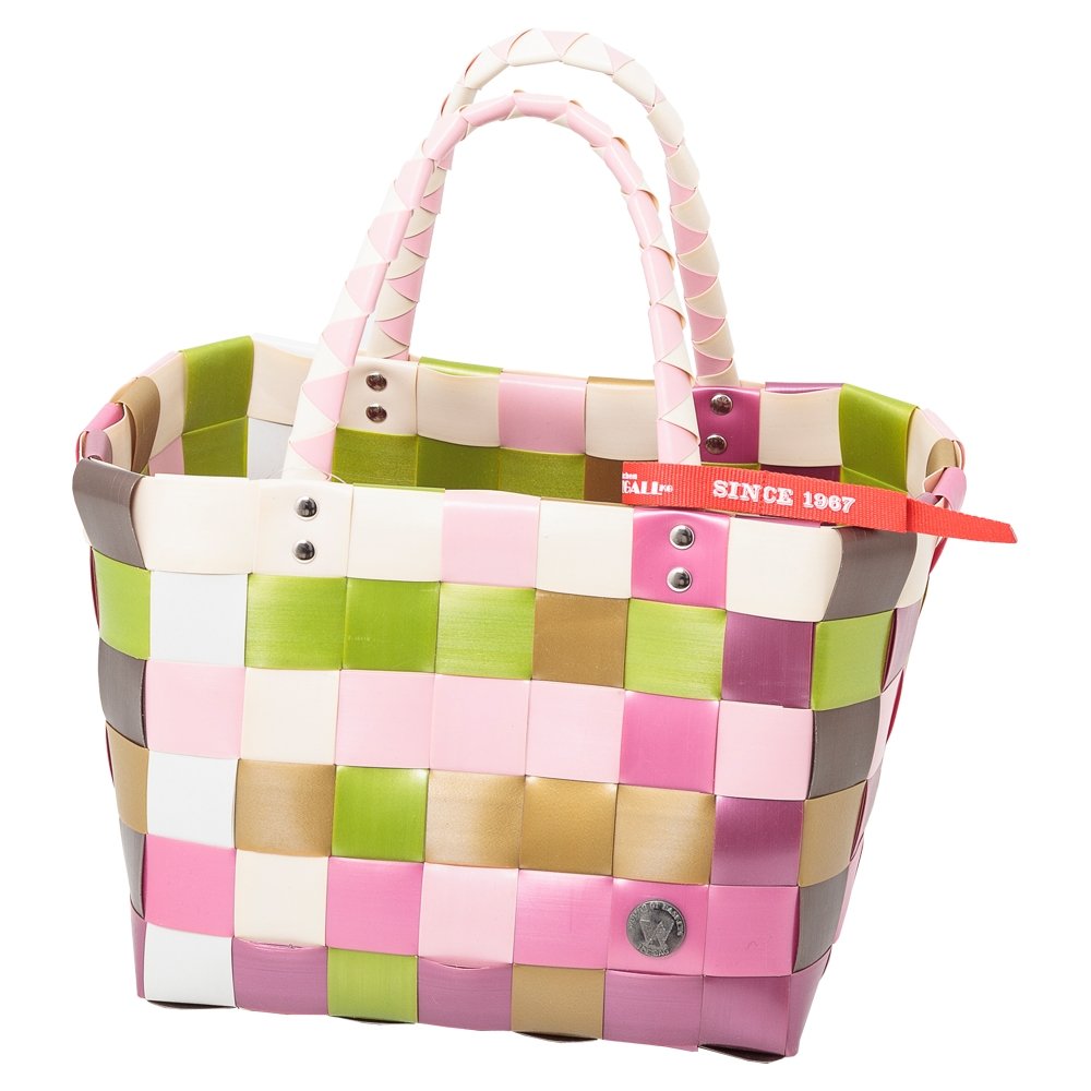 Cekier Ice-Bag Shopper Mini – Schwarz-Weiß, Geflochten Aus Kunststoff, Ca. 25x22x22 Cm, Leicht & Robust