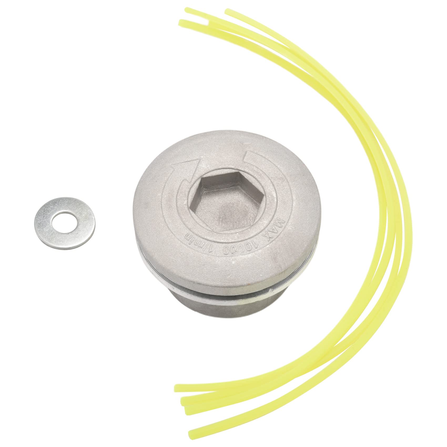 BPQiang Universal Aluminum Grass Trimmer with 4 Lines Brush Cutter Thread Nylon for Lawn Mower Silver