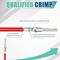 Vista 4 de 180 piezas de pines y enchufes de conector Deutsch, kit de pines de contacto estilo barril, tamaños 12/16/20 macho y hembra terminales sólidos