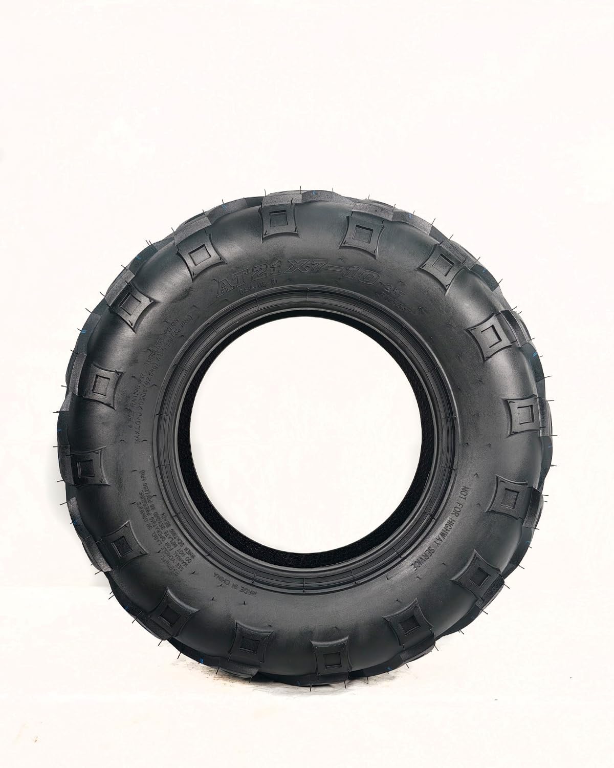 Garvee Pneus ATV tout-terrain - Lot de 2, 21x7-10, tubeless, 4 plis, montage avant, bande renforcée, quad/buggy/kart/UTV, sable/sentier/boue, AT21X7-10