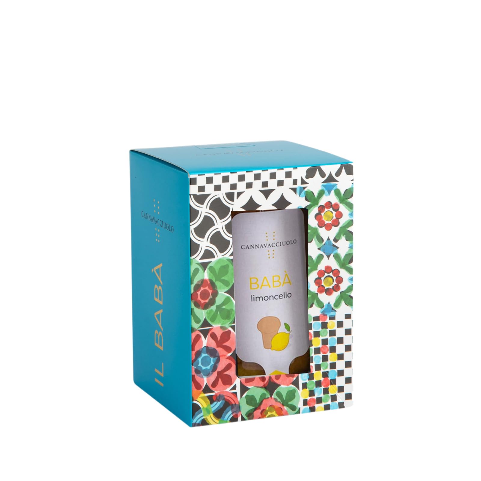 Cannavacciuolo | Babà al Limoncello, Dolce Napoletano Tradizionale, Preparato con Liquore Limoncello 9%, Confezione Regalo Elegante, 380g