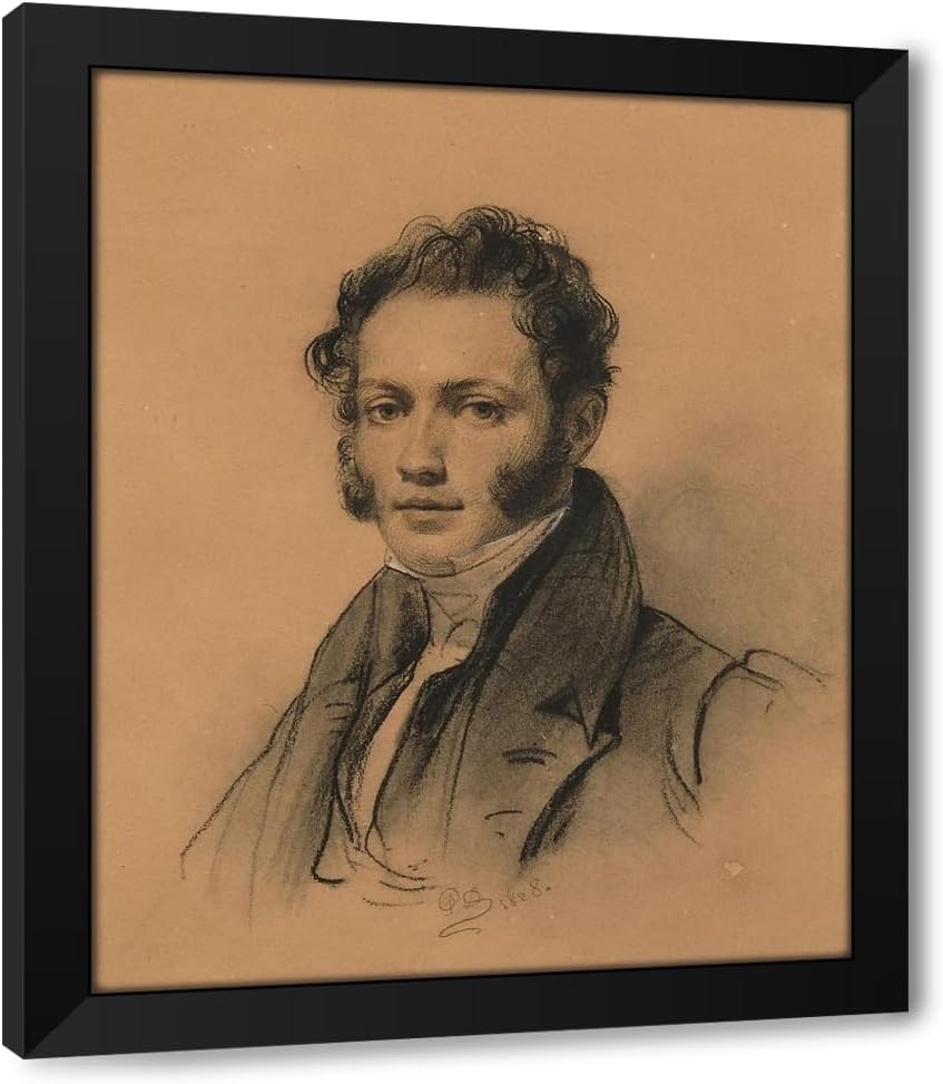 ArtDirect Portrait d’Antoine Alphonse Montfort Custom Framed Art Print Giclee Print or Canvas Options with Various Sizes and Customization by Paul Delaroche