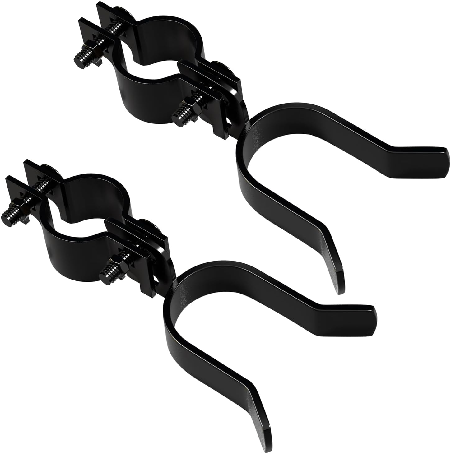 VIVIDA Chain Link Gate Latch 1-3/8" x 1-7/8", Gate Latch for Outdoor Fence, Chain Link Fence Gate Latches, Black Powder Coated, Chain Link Fence Parts, 2 PCS