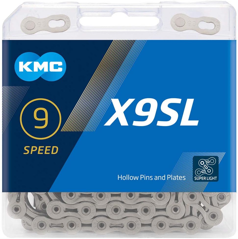 KMC X9SL 9 Speed Chain, Silver, 114 Link