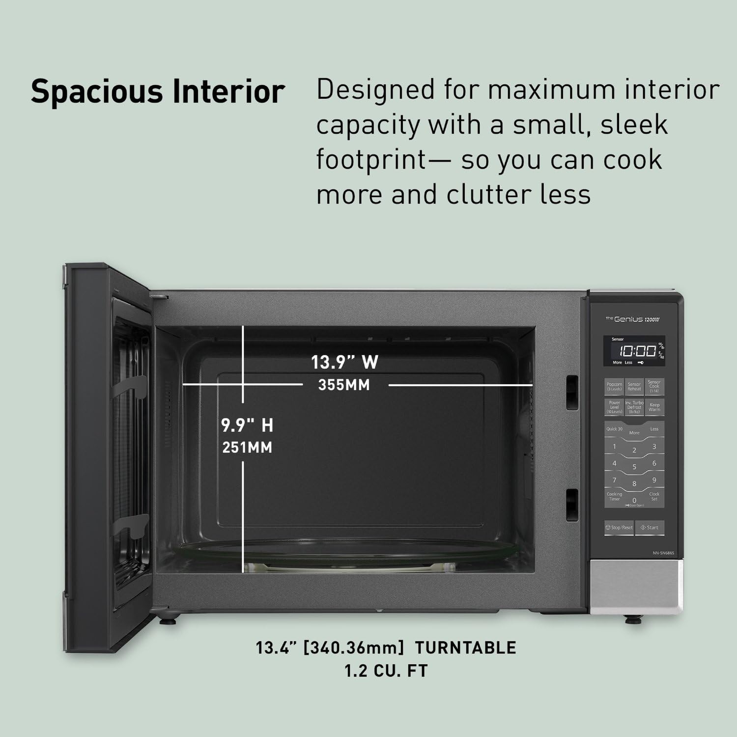 Amazon.com: Panasonic Microwave Oven NN-SN686S Stainless Steel