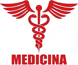 Adesivo Profissão Medicina para Estudantes e Médicos Ideal para notebook carro portas vidros Paredes vários tamanhos (VERMELHO, 15X12,5cm)