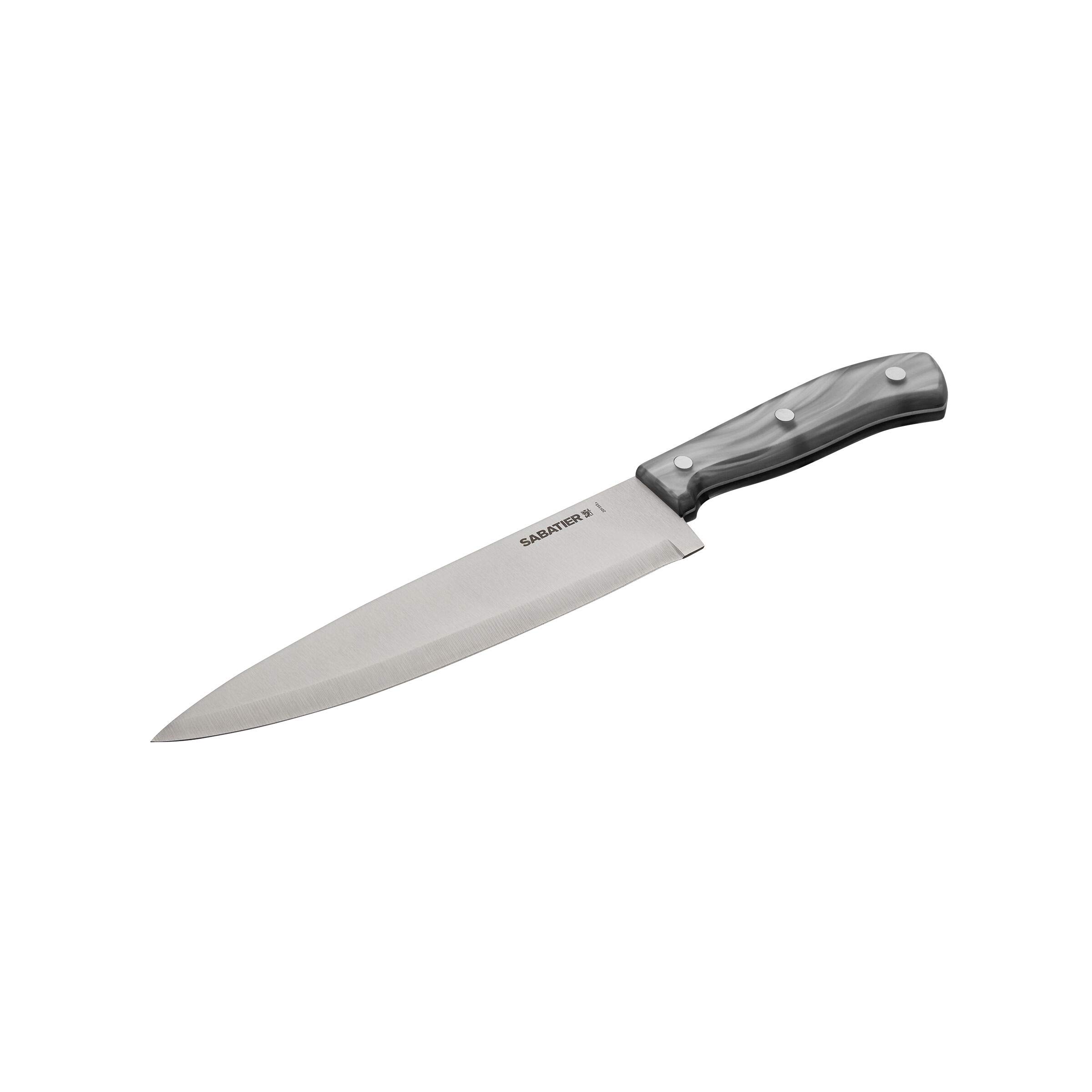 Sabatier Triple Riveted Chef Knife, 8-Inch, Razor-Sharp Kitchen Knife to Cut Fruit, Vegetables and more, High-Carbon Stainless Steel, Gray — Amazon image 2
