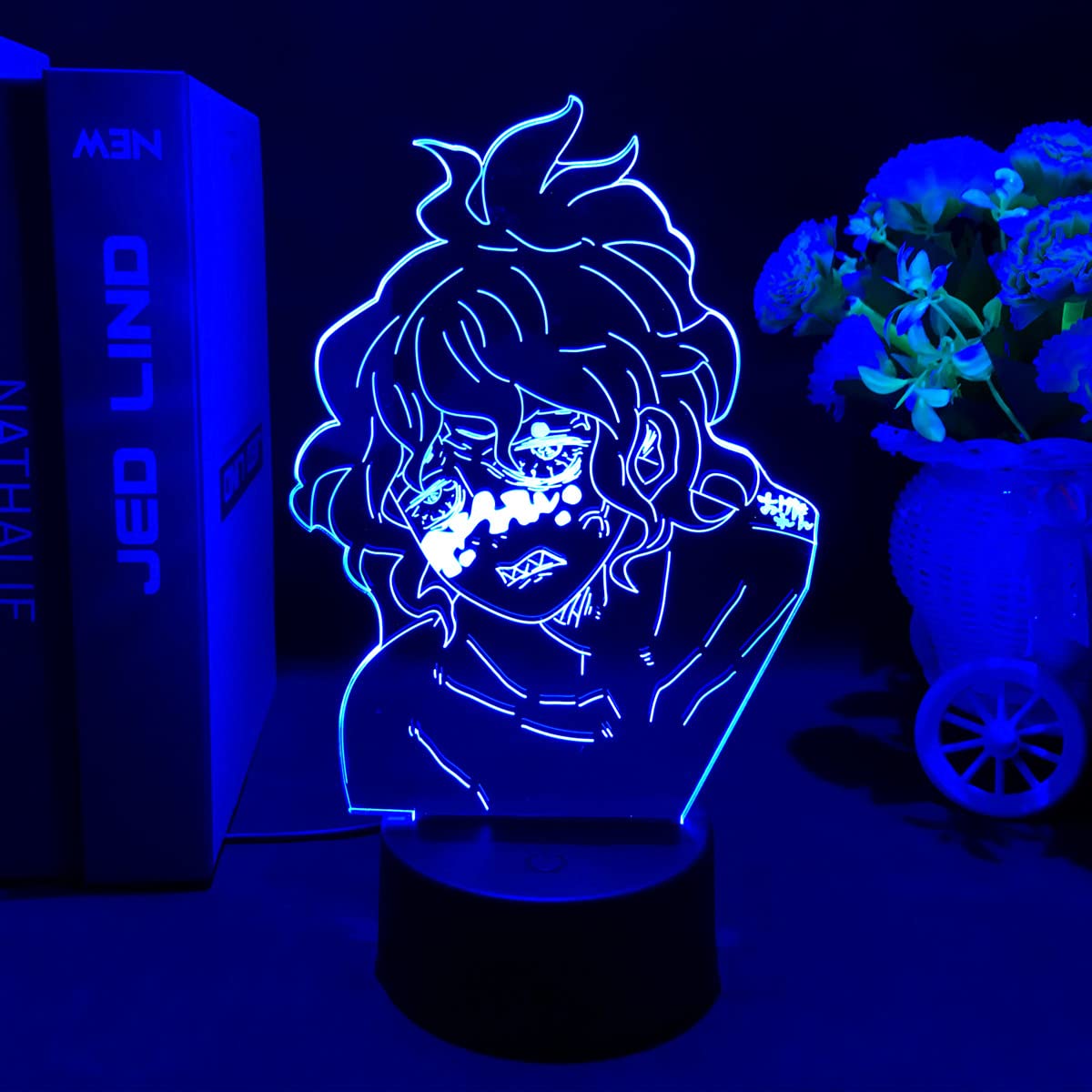 Lampada 3D LED Kimetsu No Yaiba Mitsuri Kanroji - Luce Notturna Anime, Telecomando, Alimentazione USB/batterie