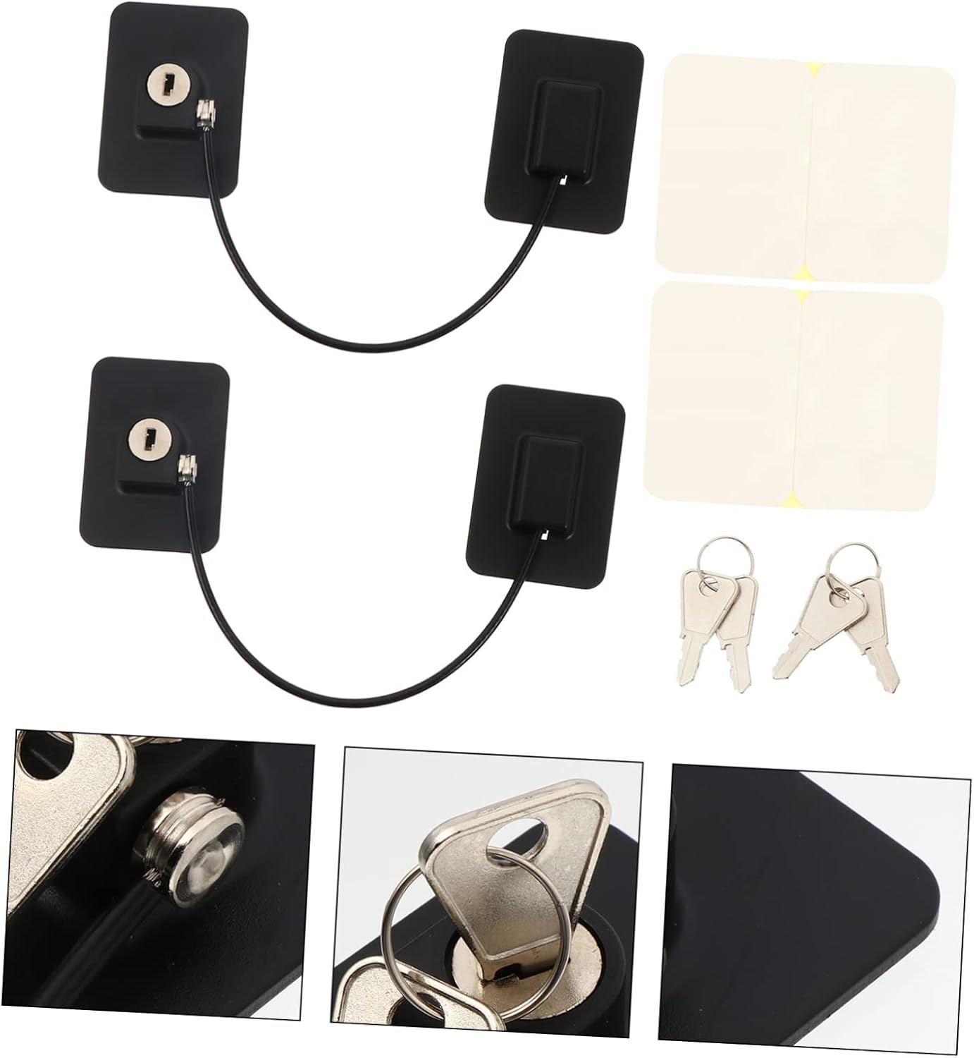 6pcs Fridge Door Cabinet Lock Easy to Install Childproofing for Home Use Secure for Appliances