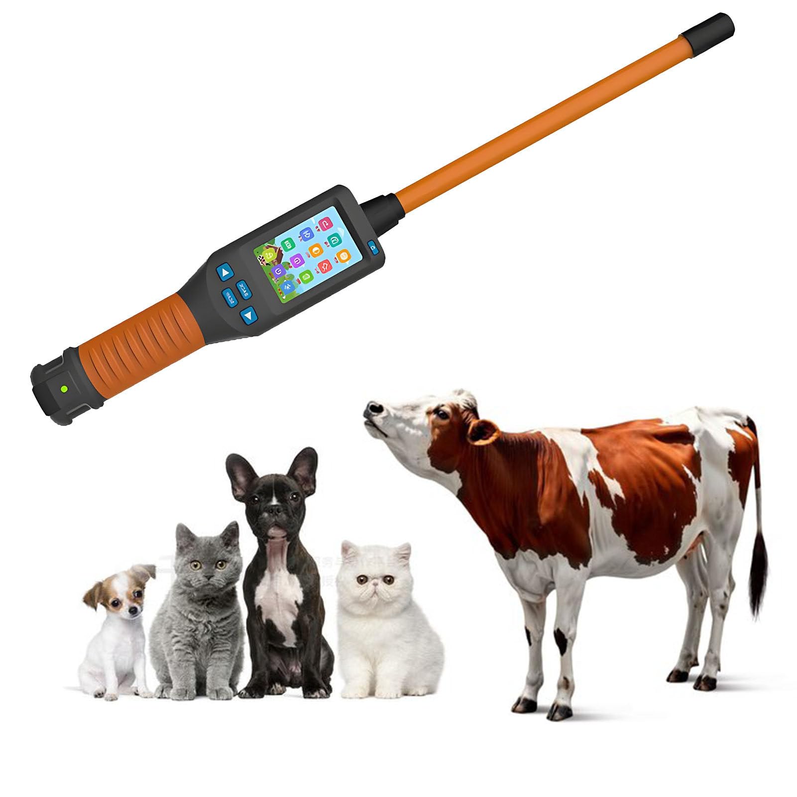 ExoticaBlend Pet Microchip Scanner Reader,Animal Ear Tag Stick with LCD Display,Storage Up to 20000 Datas, 30s Auto Power Off, for Farms Shelters and Owners