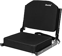 Jauntis Stadium Seats for Bleachers with Ultra Padded Foam Back & Cushion, Portable Chair w/ Back Support, Hooks & Shoulder Strap