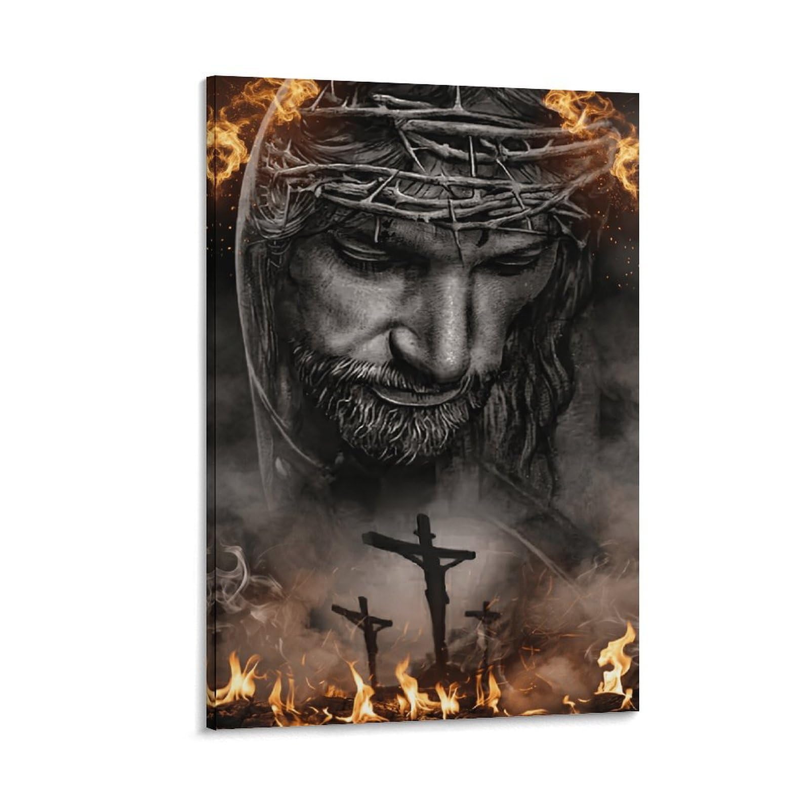 XPASHIQWC Jesus Christ Poster Artwork Crosses Canvas Prints Picture Modern Canvas Wall Art Picture Wall Hanging for Bathroom Wall Decor 20x30inch(50x75cm)