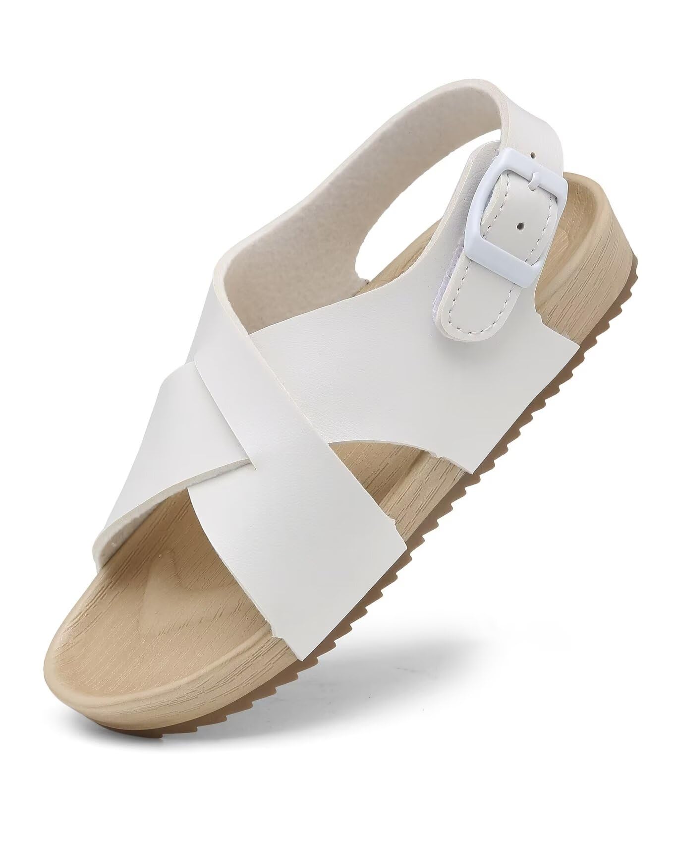 Cubufly Kids Sandals Cross Strappy Open Toe Plat Girl Boy Summer Shoes for Indoor and Outdoor Use Toddler/Little Kid/Big Kid