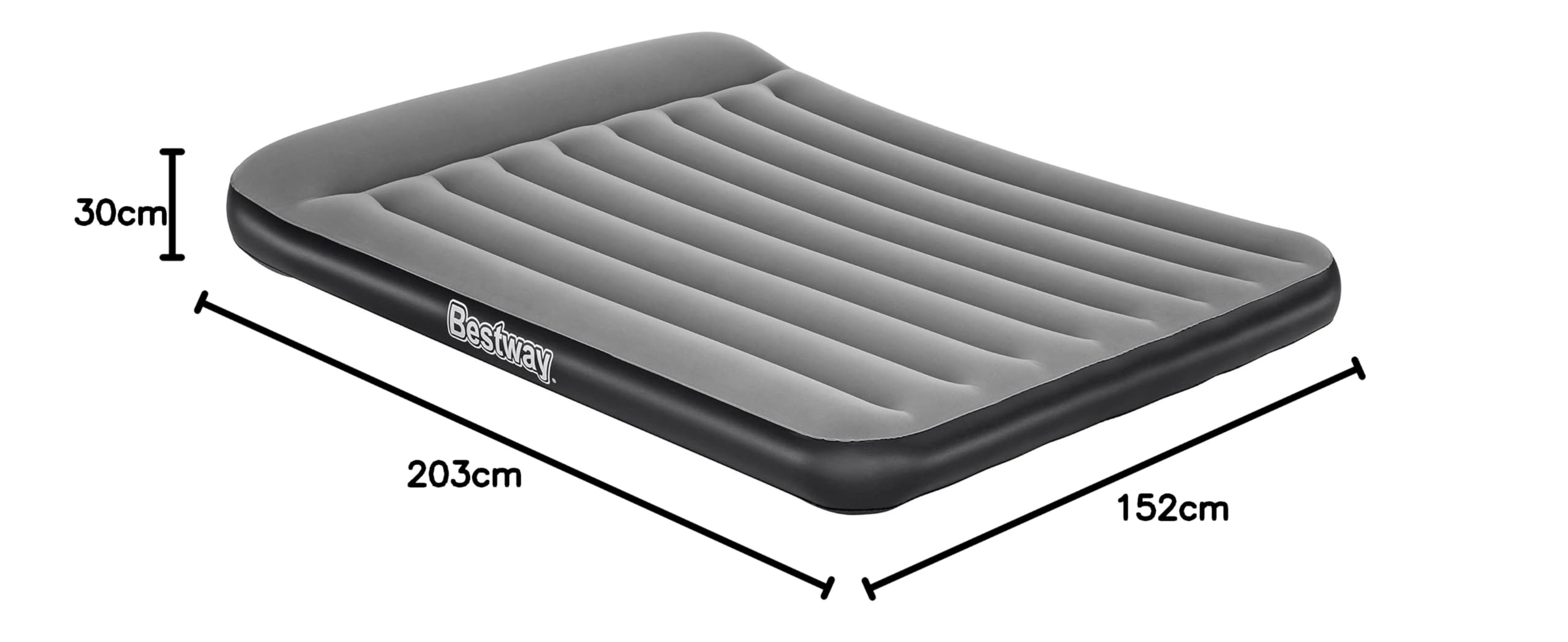 Bestway TriTech Aerolux materac dmuchany ze zintegrowaną pompą elektryczną Double XL/Lo 203 x 152 x 30 cm