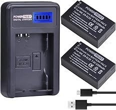 Paquete de 2 baterías de cámara EN-EL20 EN-EL20a y cargador USB LCD para baterías de cámara Nikon 1 J1 J2 J3 S1 AW1