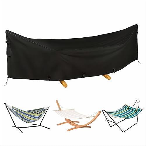 Qkansiw Outdoor Hammock Cover for 11-12 FT Stand, 420D Waterproof Oxford Fabric 