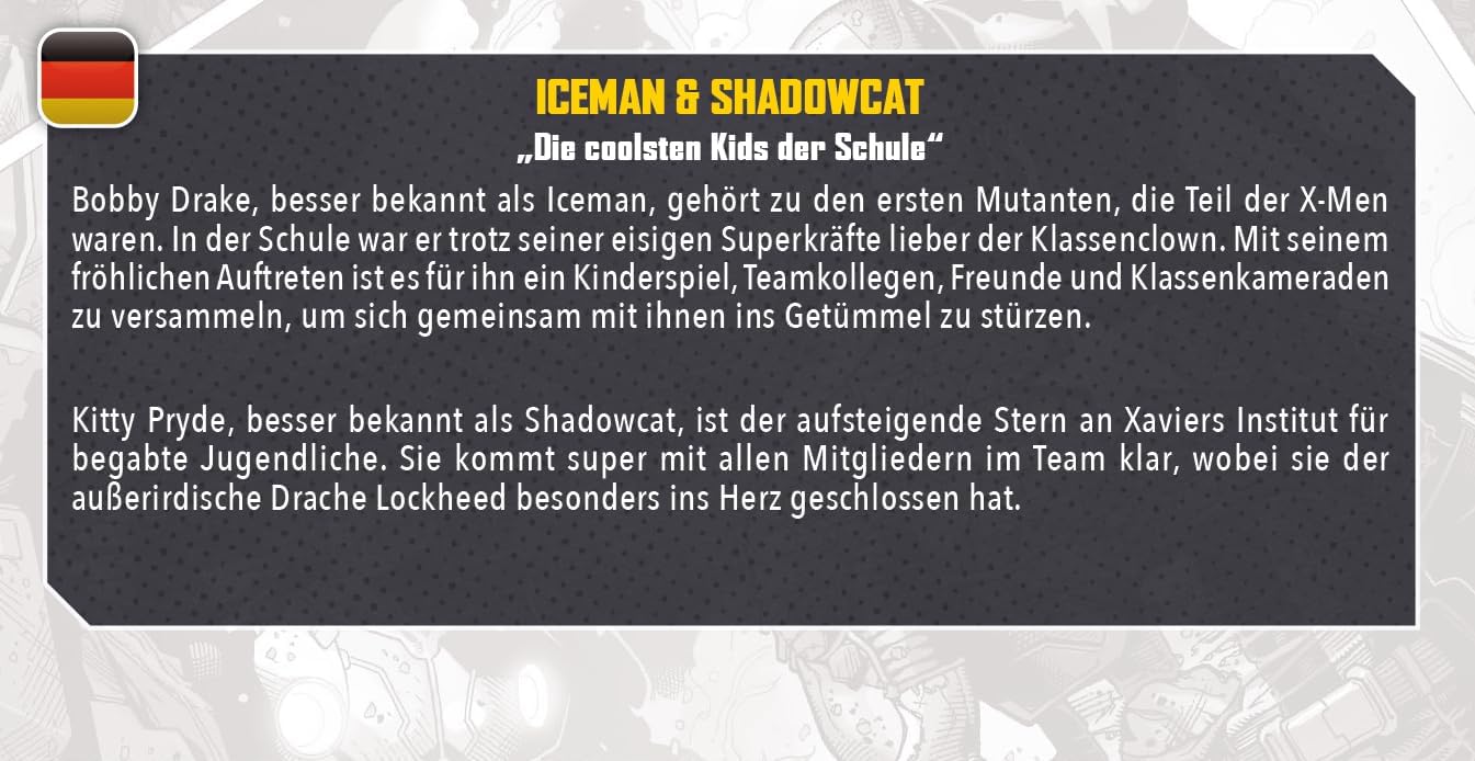 Marvel: Crisis Protocol Iceman & Shadowcat CHARACTER PACK - X-Men Miniatures with New Team Tactics! Tabletop Superhero Game, Ages 14+, 2 Players, 90 Minute Playtime, Made by Atomic Mass Games