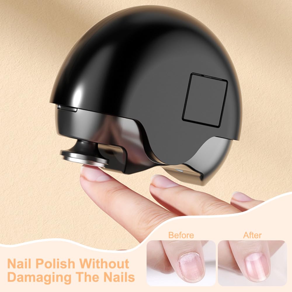 2025 New 2 in 1 Electric Polishing Automatic Nail Clippers, Electric Nail Trimmer with 2 Adjustable Speeds, Automatic Nail Clipper for Baby, Kids, Seniors, Adults (Black)