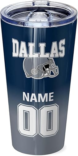 OAOANS Taza de café de acero inoxidable personalizada con tapa sellada, regalo de ventilador aislado mantiene las bebidas frías y calientes. Diseño