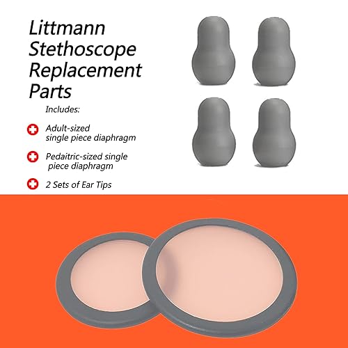 Miniatura 6 de Kit de accesorios de repuesto para estetoscopio Classic 3, Cardiology 3 y Cardiology 4 para piezas de repuesto de estetoscopio Littman y cubierta de