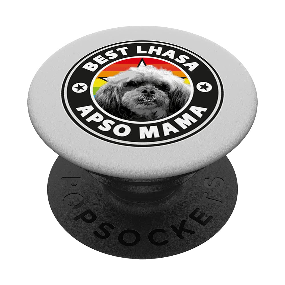 Best Lhasa Apso Mamac ompanion dog lover owner souvenir PopSockets Swappable PopGrip