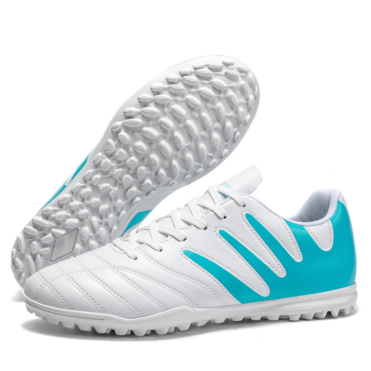 Botas Fútbol FG Cordones Forro Malla Transpirable Superior Sintético Duradero Suela Tacos Antideslizante Partido Entrenamiento