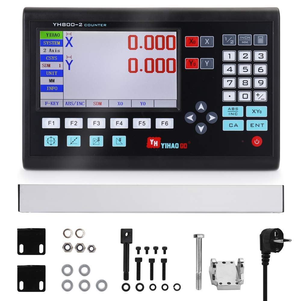 7 Inch LCD Large Screen Grating CNC Digital Readout Display Lathe Control Panel Controller Board Engraving Milling Machine Control System Belity