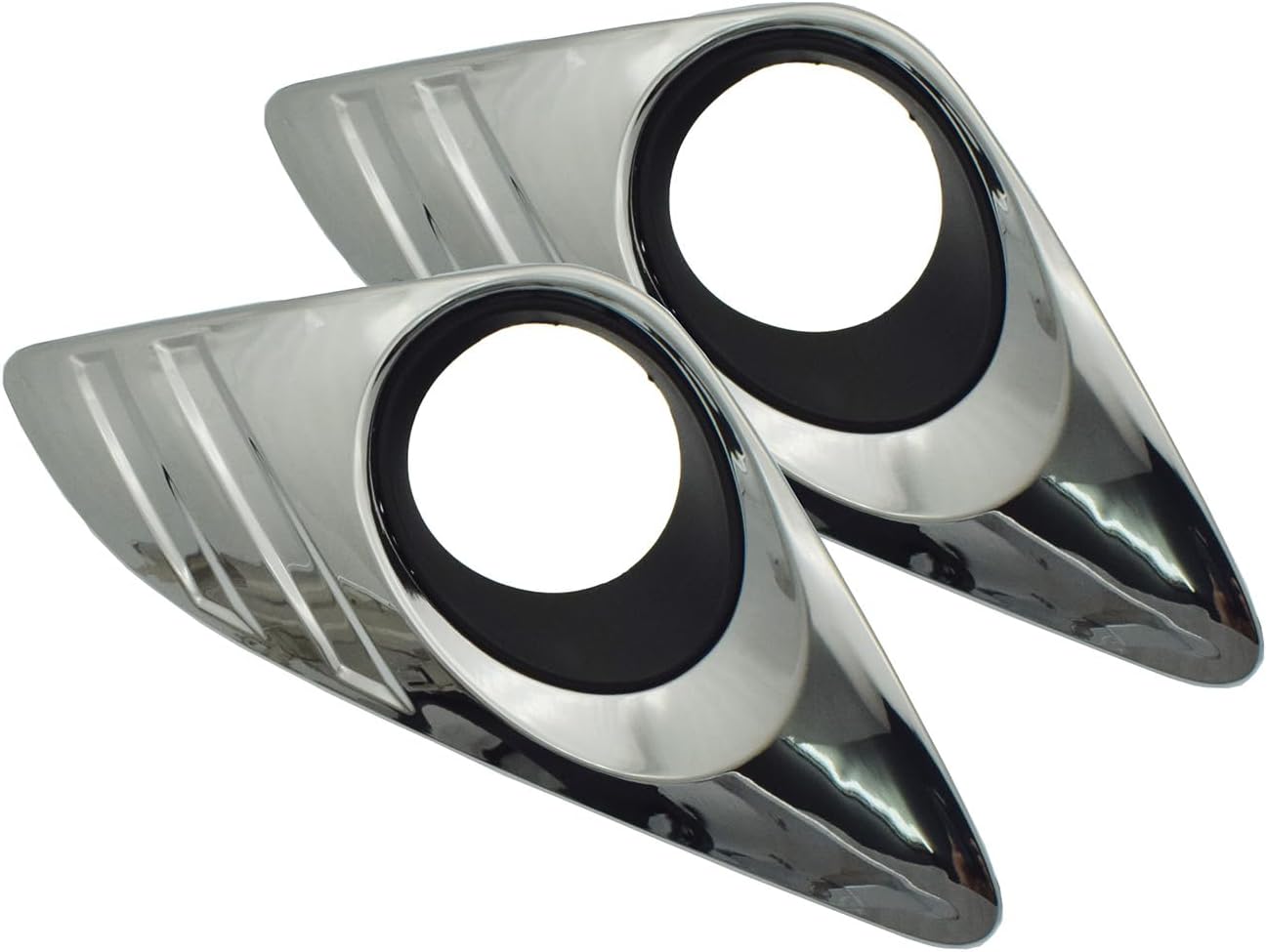 A Pair Chrome Fog Light Trim Cover Left & Right Side For Toyota Camry 2012-2014
